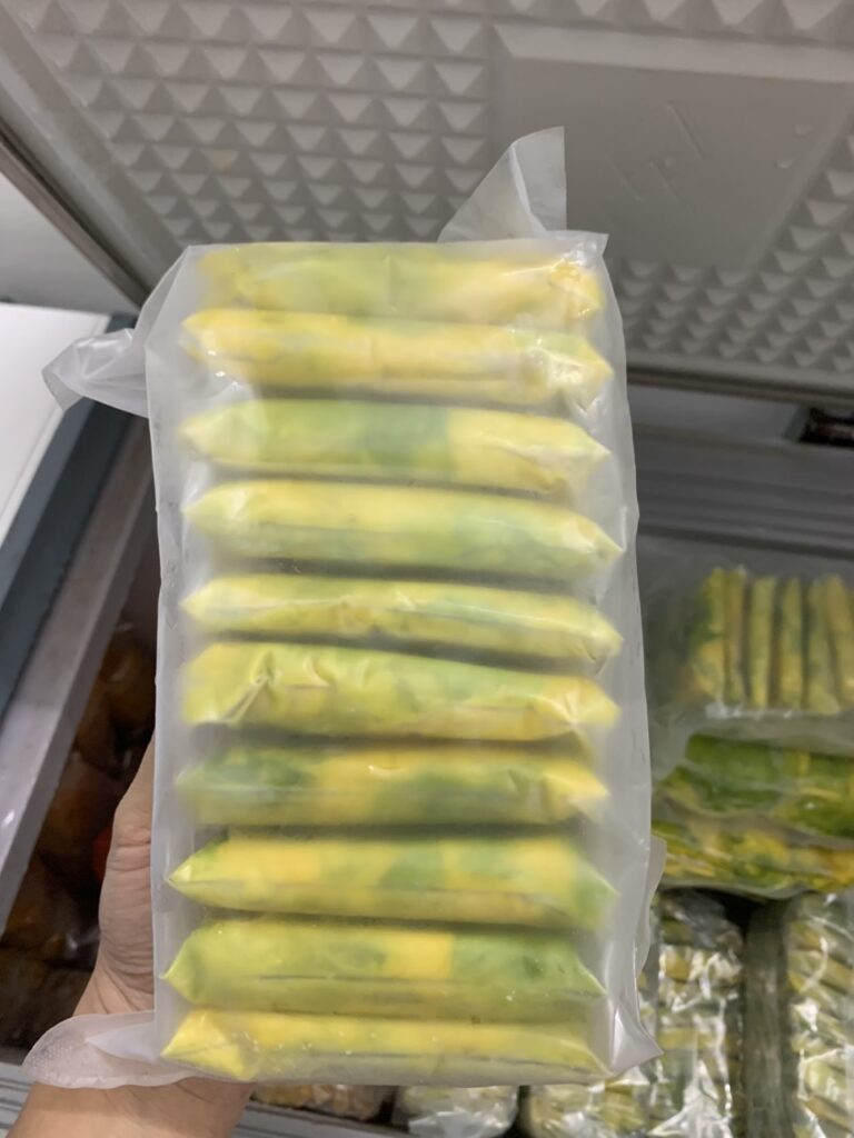 trái cây cấp đông,bơ cấp đông 100g