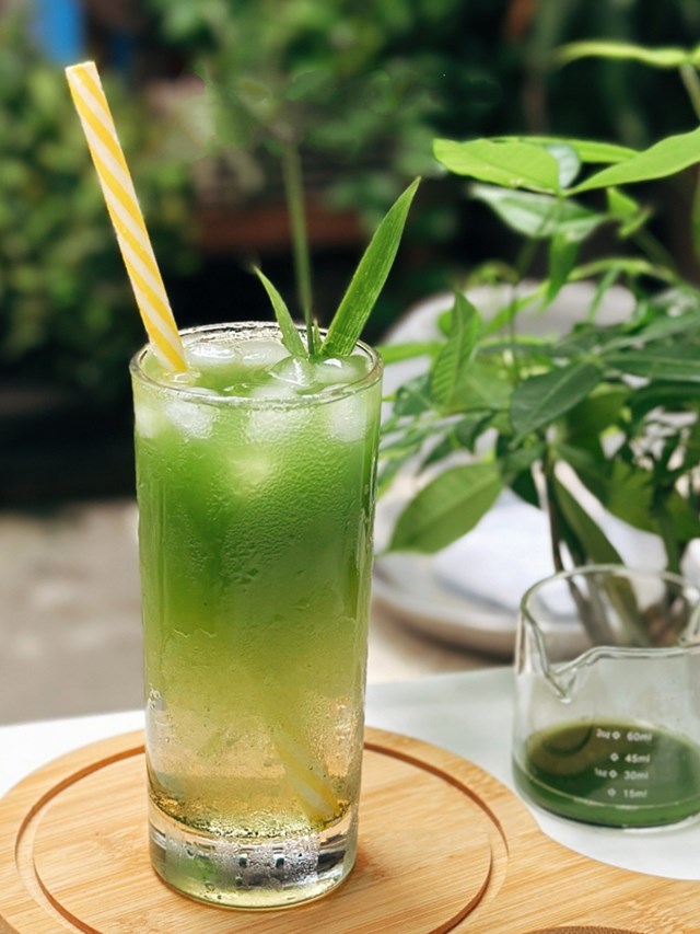 matcha latte nước dừa xanh