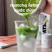 matcha latte nước dừa xanh