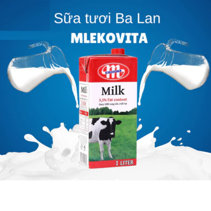 Sữa Tươi Ba Lan Mlekovita 1 Lít