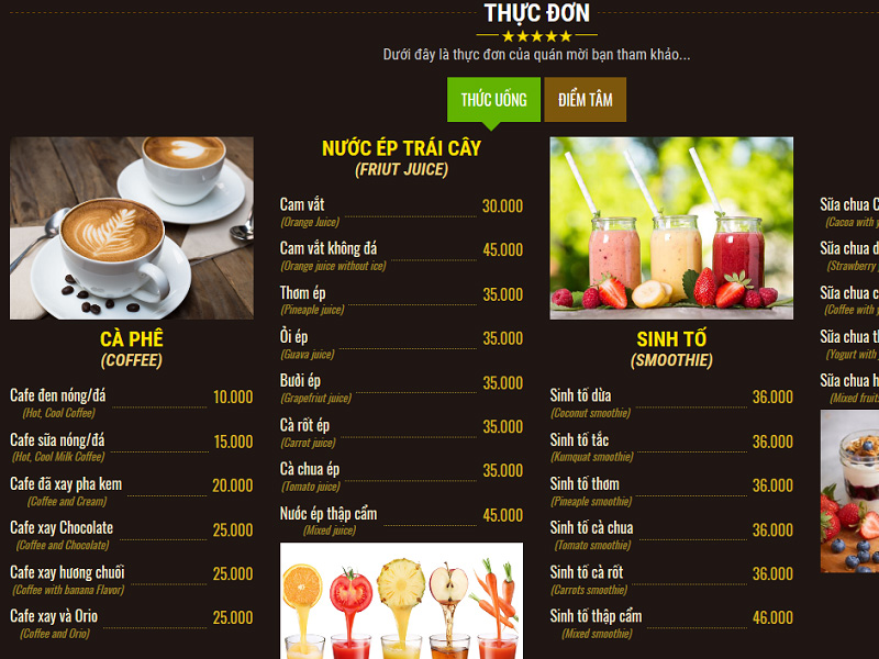 Menu đẹp, món ngon – Bí mật nâng tầm thương hiệu quán