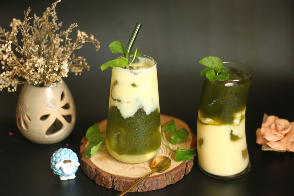 Rau Má Đậu Xanh Sầu Riêng Cốt Dừa/ Macchiato