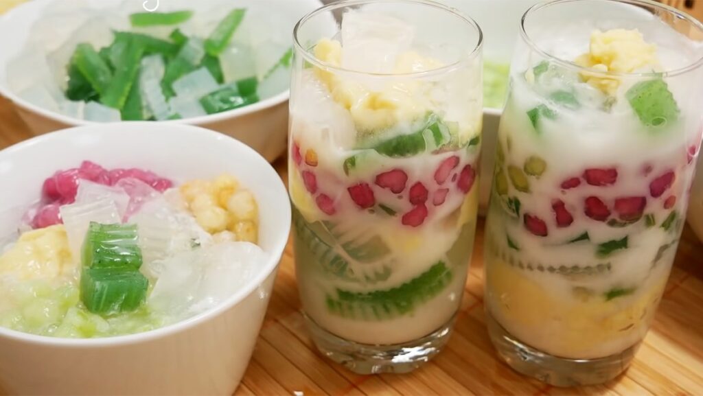 pudding thạch hạt lựu